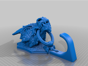 dragon head wall hook remix 3d print model - Mito3D