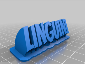 customized sweeping 2-line plate text 3d print model - Mito3D