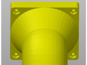 hydre canal 40 mm 60 ventilateur adaptateur 3d print model - Mito3D