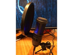 2020 microfone pop filtro grampear monte 3d print model - Mito3D