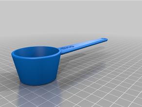 basic measuring scoop size openscad source 3d print model - Mito3D