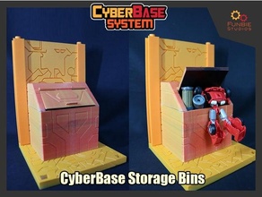 cyberbase espace rangement bacs 3d print model - Mito3D