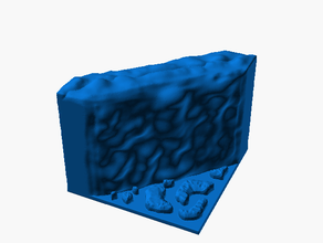cavern wall diagonal 2x2 openforge 20 compatible 3d print model - Mito3D