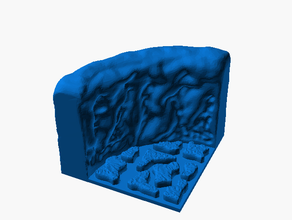 cavern wall corner 2x2 openforge 20 compatible 3d print model - Mito3D