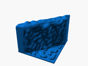 cavern wall diagonal 2x2 openforge 20 compatible 3d print model - Mito3D
