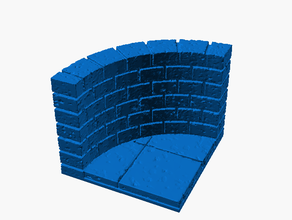 castello parete angolo 2x2 openforge 20 compatibile 3d print model - Mito3D