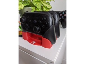 nintendo switch pro controller double stand 3d print model - Mito3D