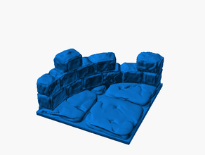 ruins wall corner 2x2 a2 openforge 20 compatible 3d print model - Mito3D