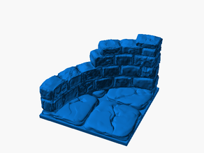 ruins wall corner 2x2 c1 openforge 20 compatible 3d print model - Mito3D