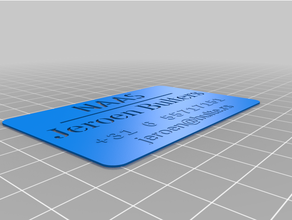 naas business card 3d print model - Mito3D