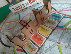 card tray ticket ride 3d print model - Mito3D