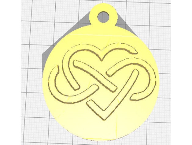 corazón mezclado infinito símbolo 3D print model - Mito3D