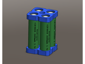 18650 li ion batería soporte 3d print model - Mito3D