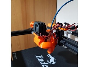 bullseye duel creality fan stock adapter 3d print model - Mito3D
