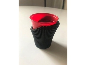 plastic cup holder glass hot drink drinks party time tea 3d print model - Mito3D