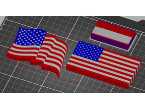 Uniti d'America bandiera frigo magnete 3d print model - Mito3D