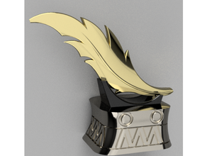 golden plume feather 3d print model - Mito3D