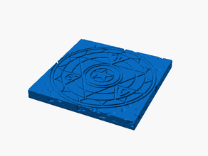 castello pavimento 2x2 Magia cerchio liscio openforge 20 compatibile dungeon draghi esploratore tavolo 3d print model - Mito3D