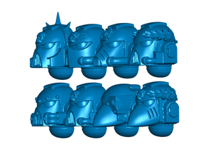 doğmuş kasklar Ayarlamak 8 buzdolabı beyaz tahta mıknatıslar 3d print model - Mito3D