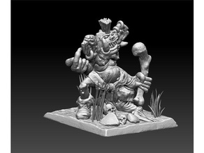 femmina troll Inserisci dd mezzo terra rpg 3d print model - Mito3D
