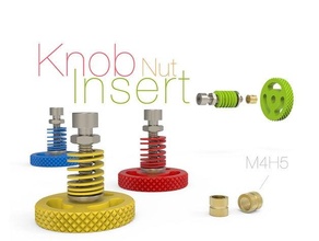 knob insert nut m4 h5 3d print model - Mito3D