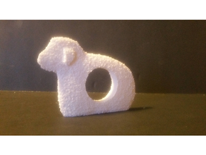 agnello pecore tovagliolo squillare cenare camera cucina 3d print model - Mito3D