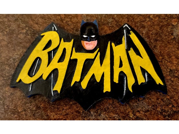 batman 1966 télé séries logo 3d visage 3D print model - Mito3D