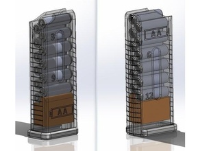 12 ct aa batterie mag fenêtre compter 3d print model - Mito3D