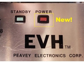 25x5 mm rectangulaire LED facette correspond Peavey 5150 6505 amplificateurs 3d print model - Mito3D