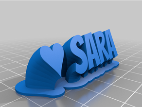 sara customized 3d print model - Mito3D
