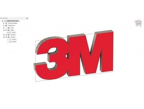 3m logo 3d print model - Mito3D