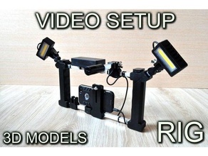 téléphone intelligent vidéo installer caméra microphone DIY LED lumière plate forme caméraled 3d print model - Mito3D