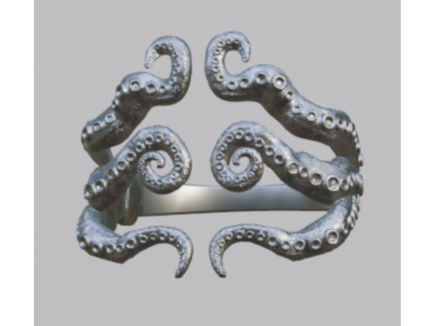 pulpo brazalete anillo pulsera o4saken calamar tentáculo 3D print model - Mito3D