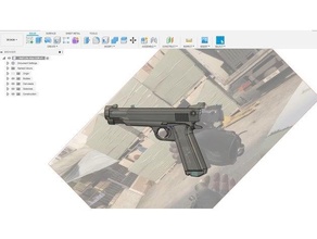 life alyx gun game pistol toy 3d print model - Mito3D