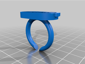 personalizado texto anel tm 3d print model - Mito3D