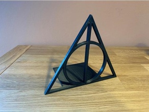 book harry potter ends holder stand buch buchstand deathly hallows harrypotter heiligtmer des todes 3d print model - Mito3D