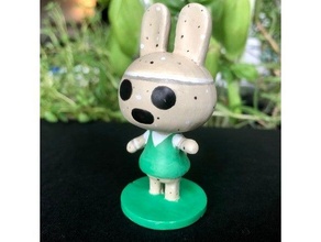 bunny animal crossing coco dotty nintendo rabbit 3d print model - Mito3D