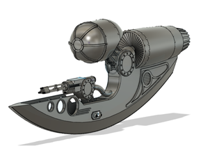 piranha mk 1 light fighter art deco space spaceship spaceships steampunk outer worlds 3d print model - Mito3D