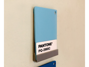 pantone chip wall mount bracket 3d print model - Mito3D