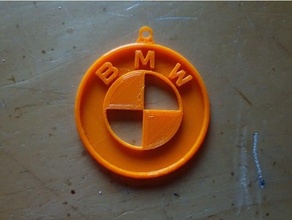 BMW Logo Schlüsselbund Zubehörteil Zubehör Aufhänger 3d print model - Mito3D