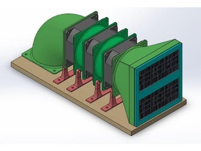 3d imprimante hepa filtre 80 mm roomba ventilateur monter air purificateur DIY enceinte 3d print model - Mito3D