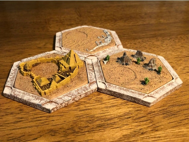 catan desert variants dakanzla 20 magnetic base set bradlebard brick cactus castle 3d pieces field forest game thrones hay hex hexagon magnet mereen mountain ore pasture resources settlers sheep skeleton tile unique variant wheat wood wool 3D print model - Mito3D