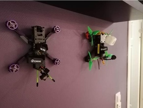 quad drone wall mount quadcopter 3d print model - Mito3D
