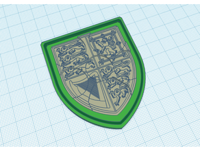 british uk coin holder coat arms shield coins display euro remix united kingdom 3d print model - Mito3D