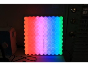 10x10 LED matriz silbido apestar pelota difusores arduino fastled leds pelotas soldadura hierro cuerda luces 3d print model - Mito3D