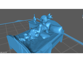 goblin girl chubby relaxing nsfw 3d print model - Mito3D