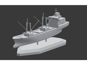 Transport gekühlt Schiff Marine Rahmen Modell Meer 3d print model - Mito3D