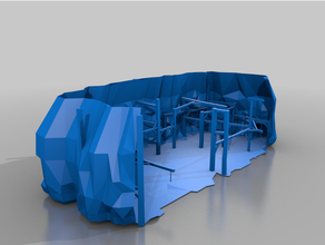 5 cave based army dioramas 40k aos diorama terrain whfb 3d print model - Mito3D