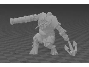 ogre pirate - maneaters mawtribes dp aos chaos creature destruction dnd dynamic fantasy mutant ogor pose sea warhammer whfb 3d print model - Mito3D