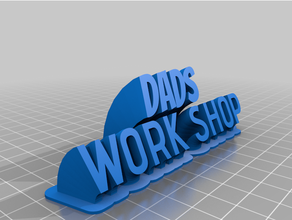 customized sweepindads work shop 2-line plate text 3d print model - Mito3D